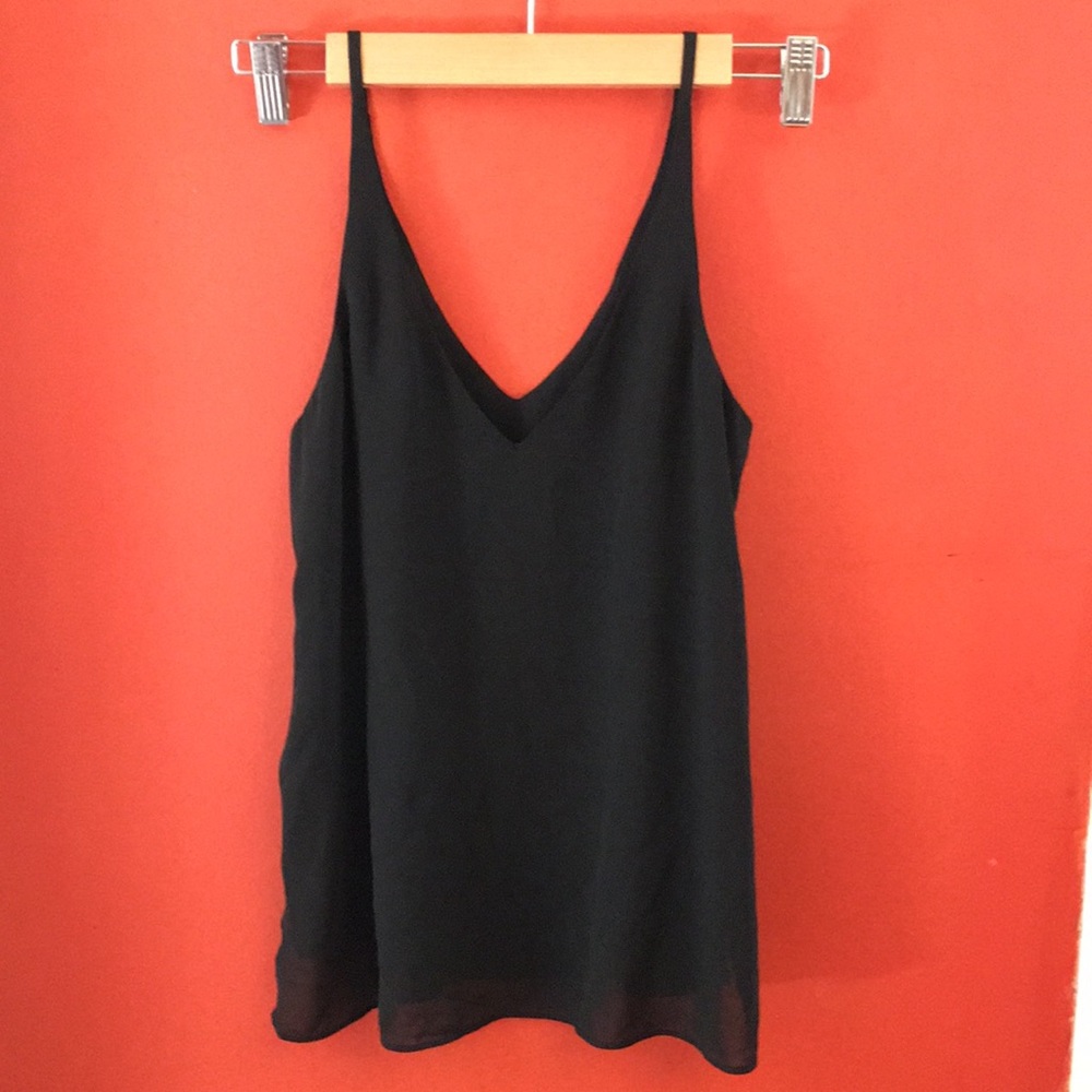 TopShop flowy Black tank top size 2 / xs